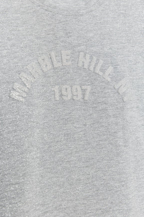 Metallic Thread Slogan T-Shirt