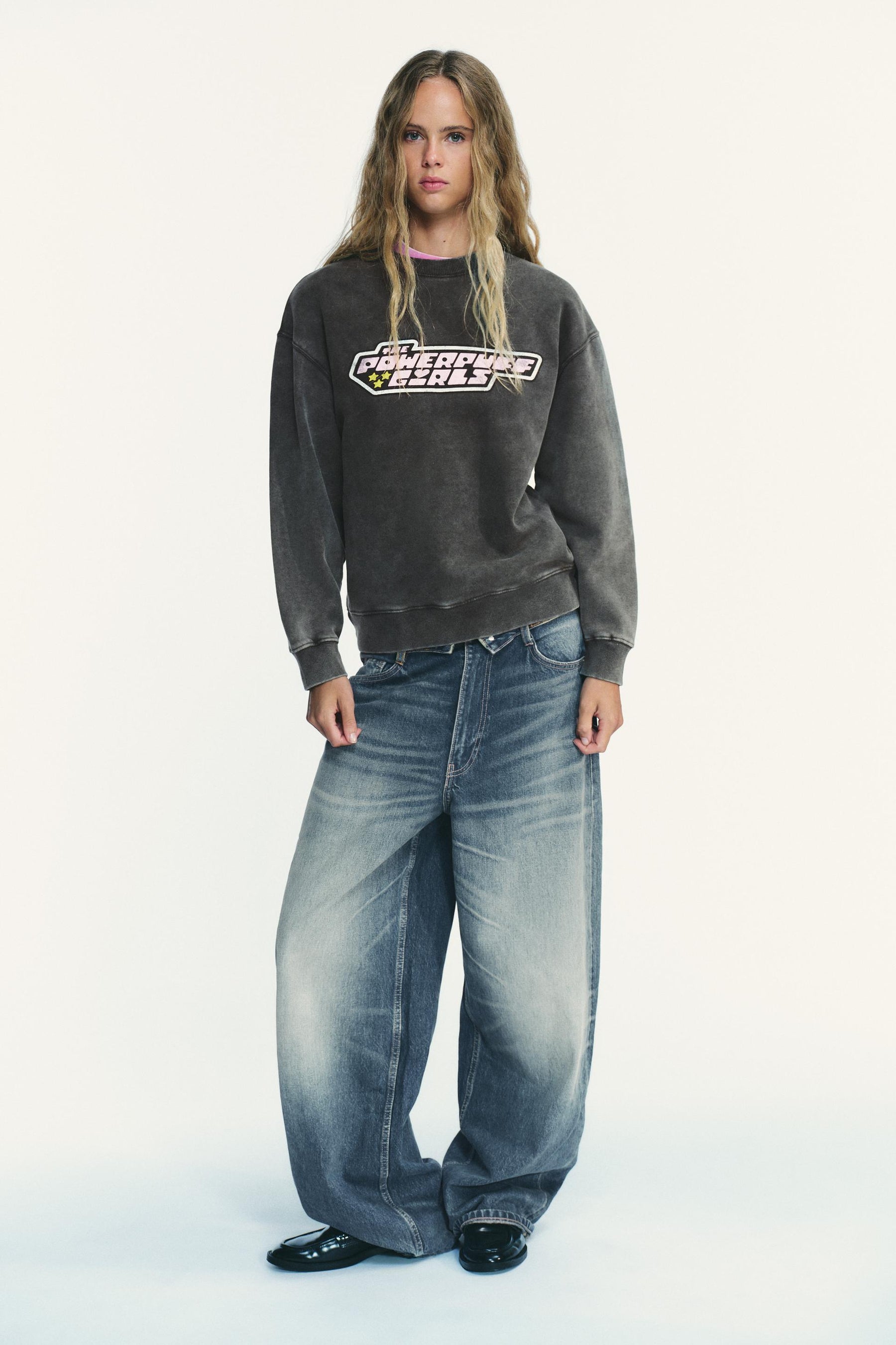 Washed-effect sweatshirt