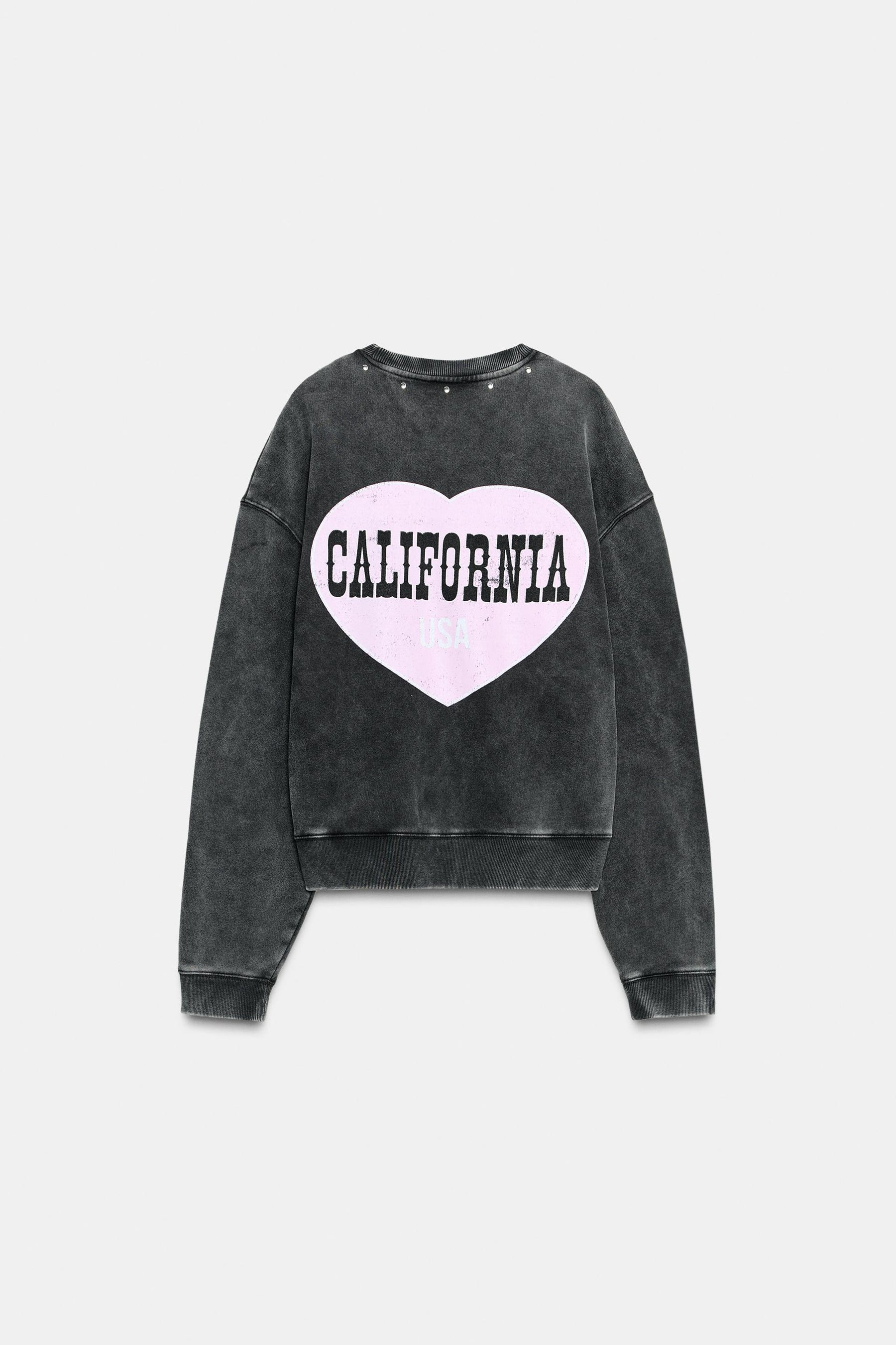Washed Slogan Sweatshirt