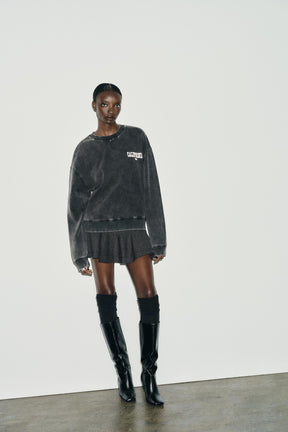 Washed Slogan Sweatshirt