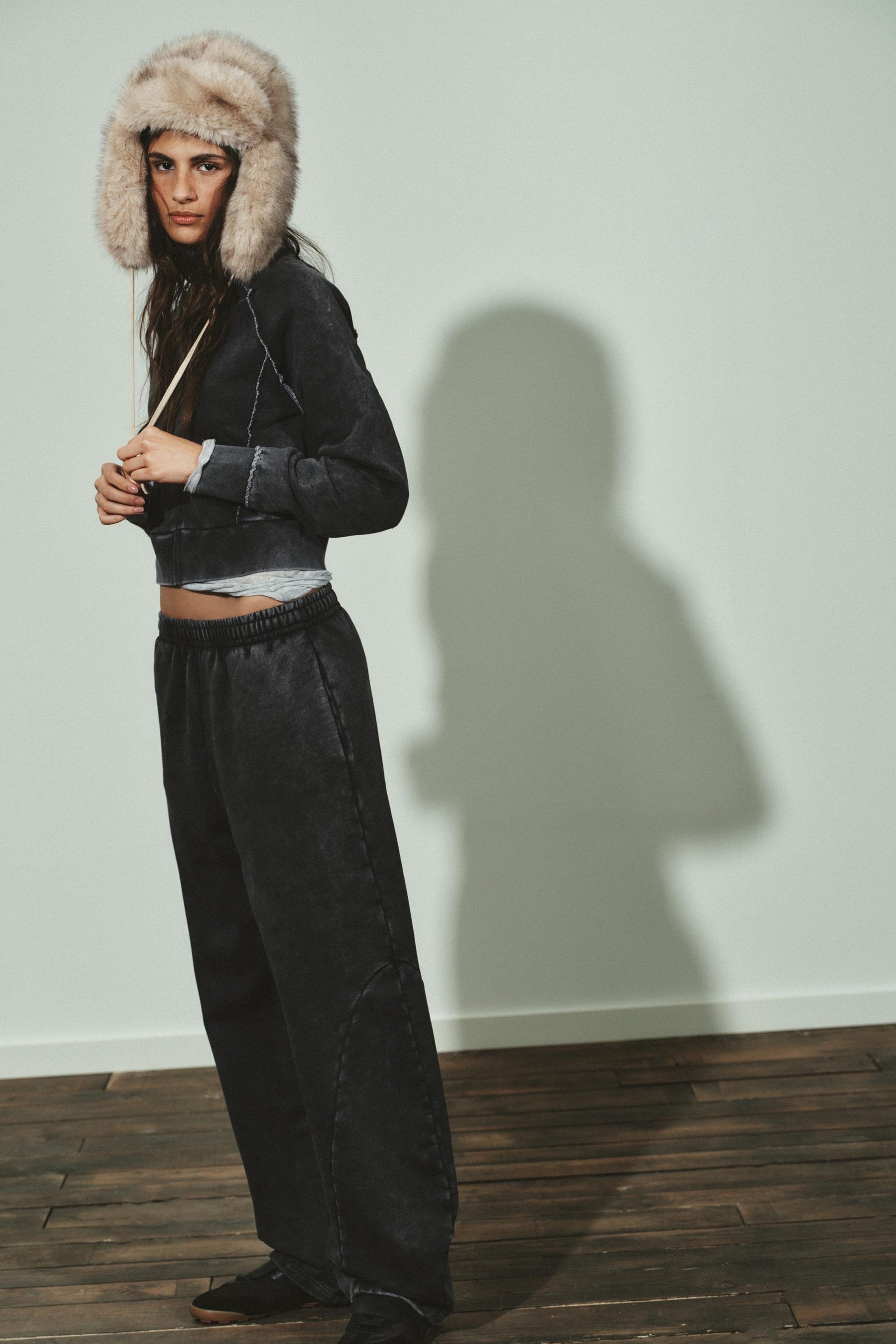 WASHED CARROT TROUSERS