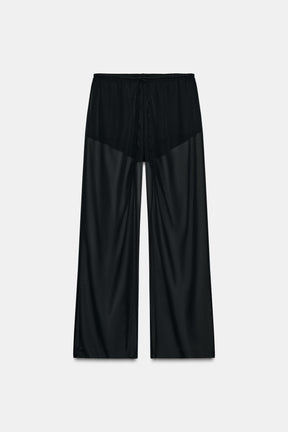 SEMI-SHEER FLOWING TROUSERS