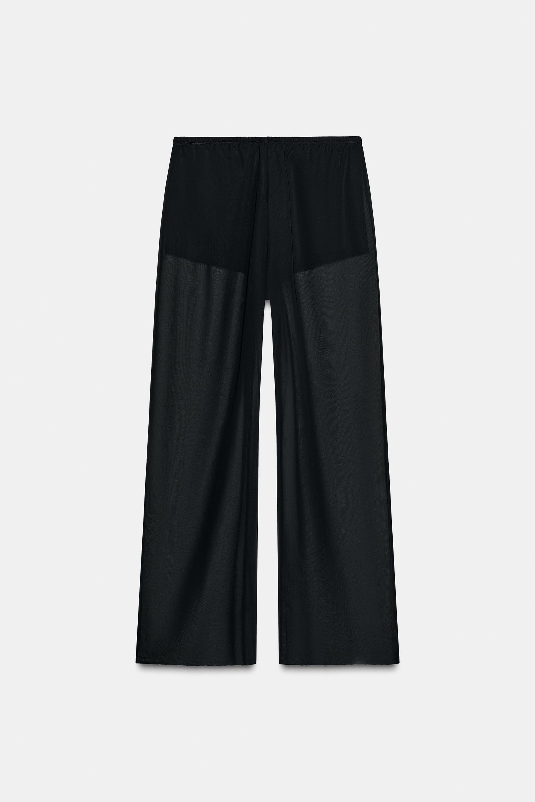 SEMI-SHEER FLOWING TROUSERS