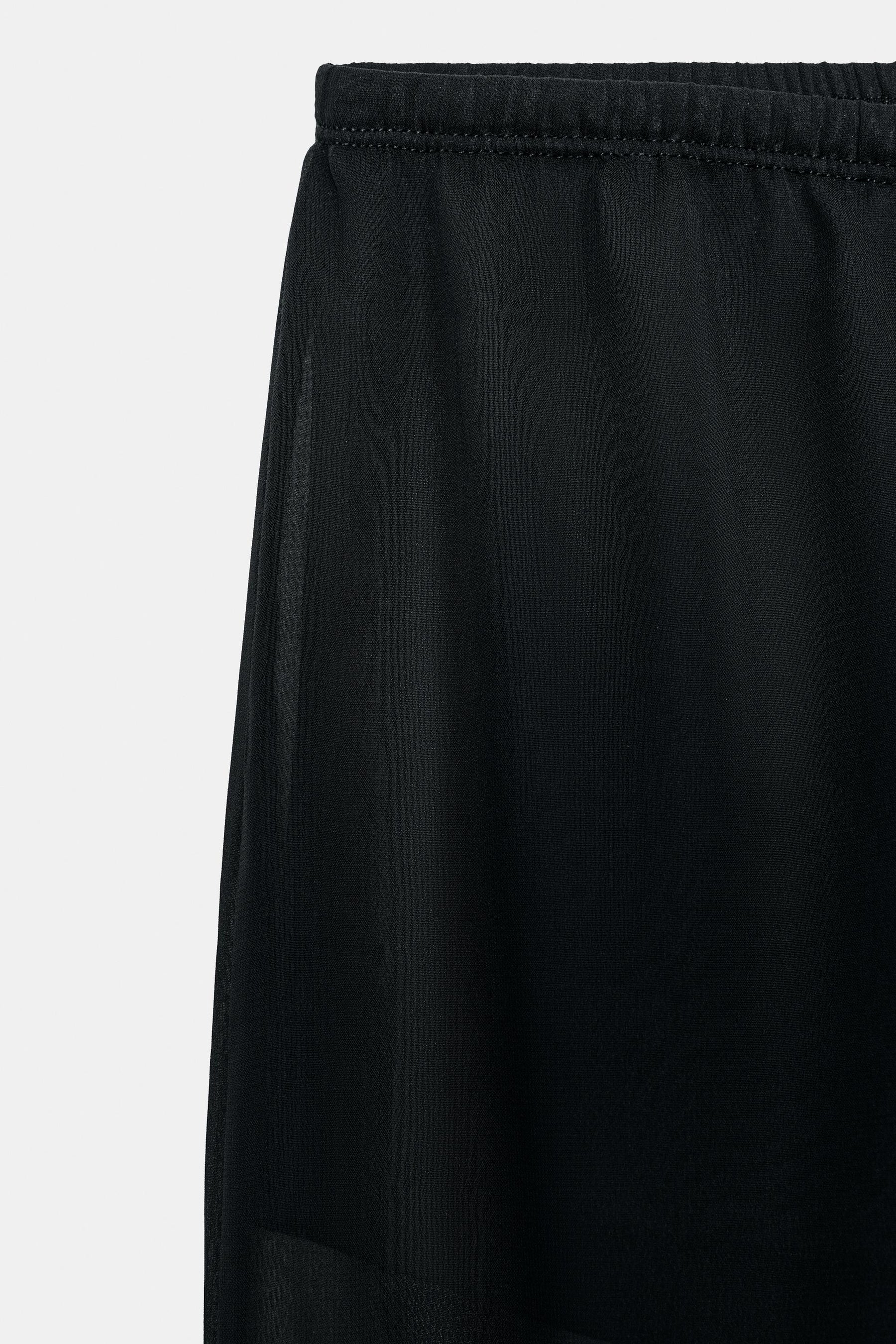 SEMI-SHEER FLOWING TROUSERS