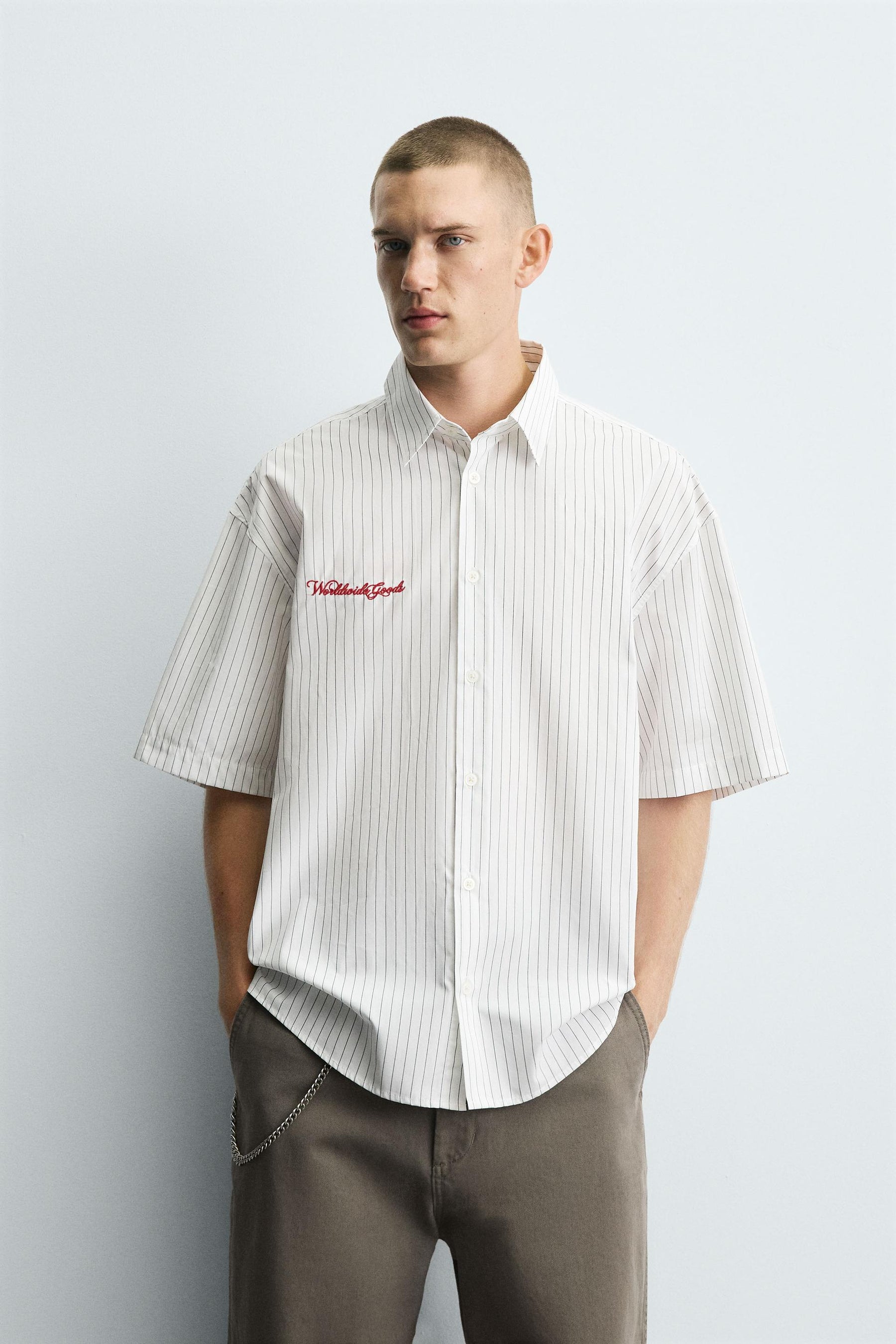 EMBROIDERED STRIPED SHIRT - Image 2