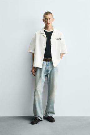 TEXTURED PRINT SHIRT - Image 1