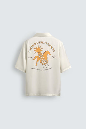 CONTRAST PRINT FLOWING SHIRT - Image 8