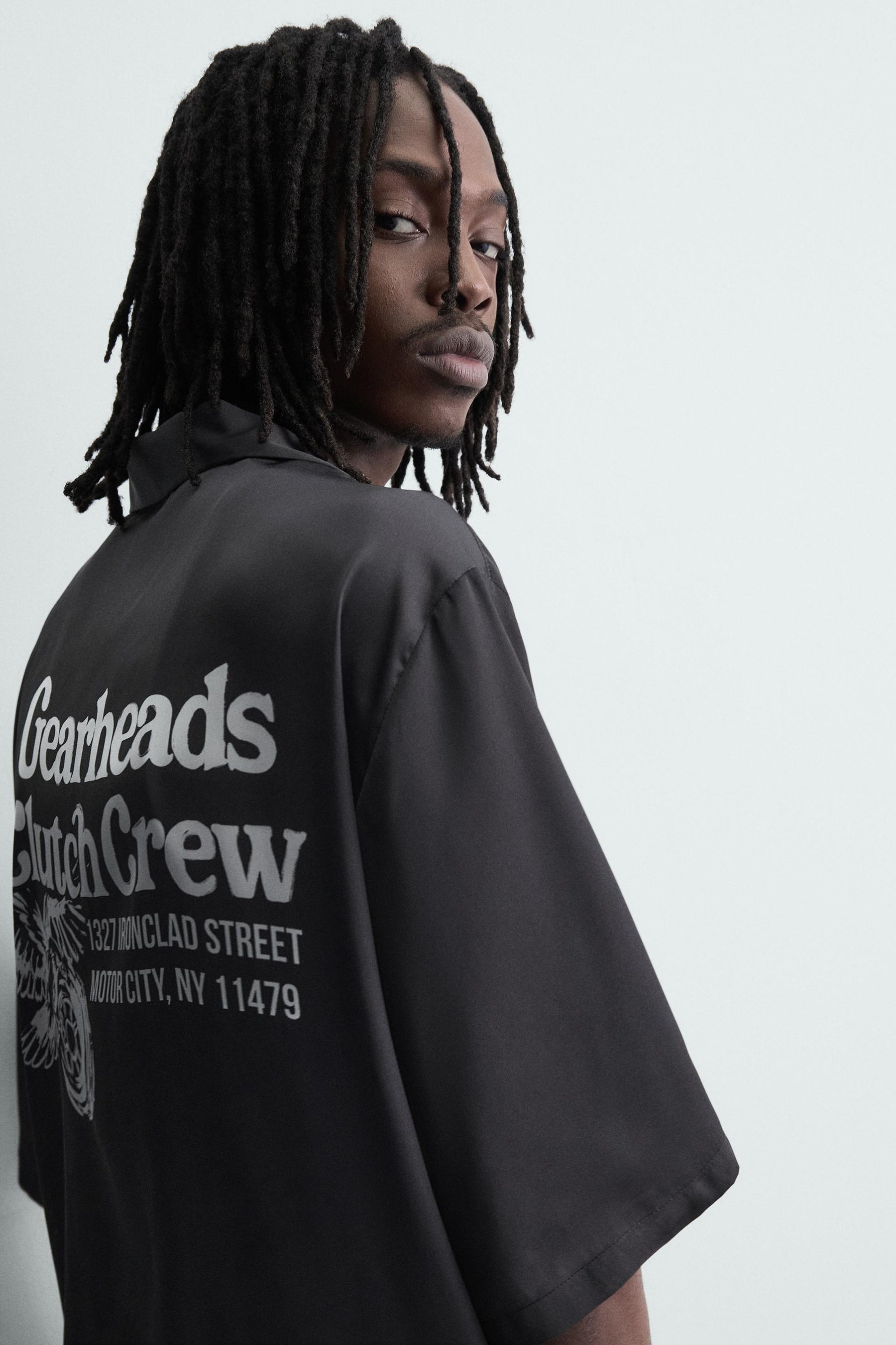 CONTRAST PRINT FLOWING SHIRT - Image 5