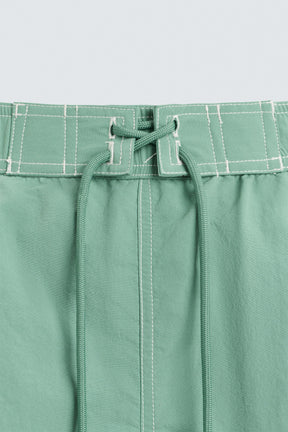 CONTRAST WASH MEDIUM SWIMMING TRUNKS - Image 3