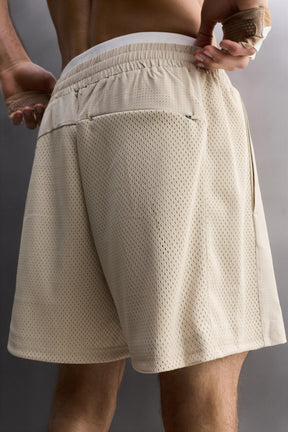 CONTRAST PERFORATED SHORTS - Image 4