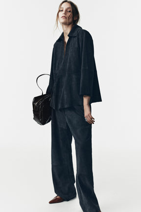 Suede Leather Pocket Shirt