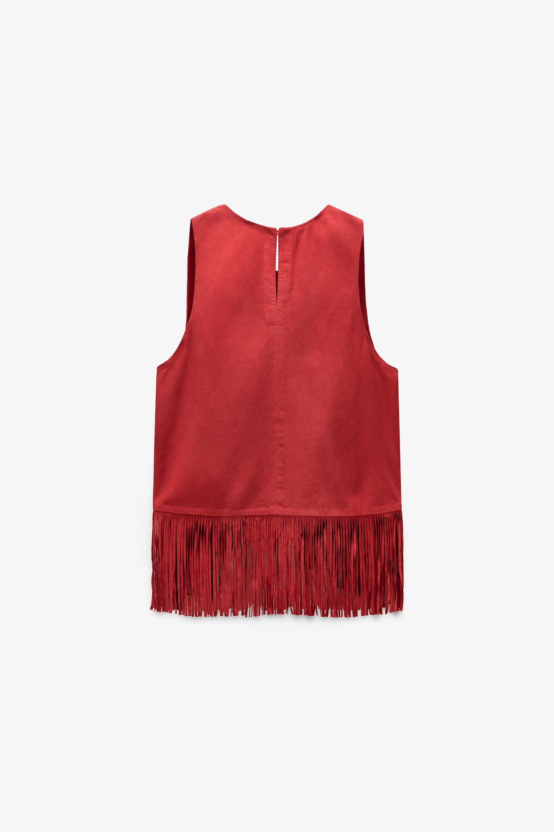 Fringed Suede Leather Top