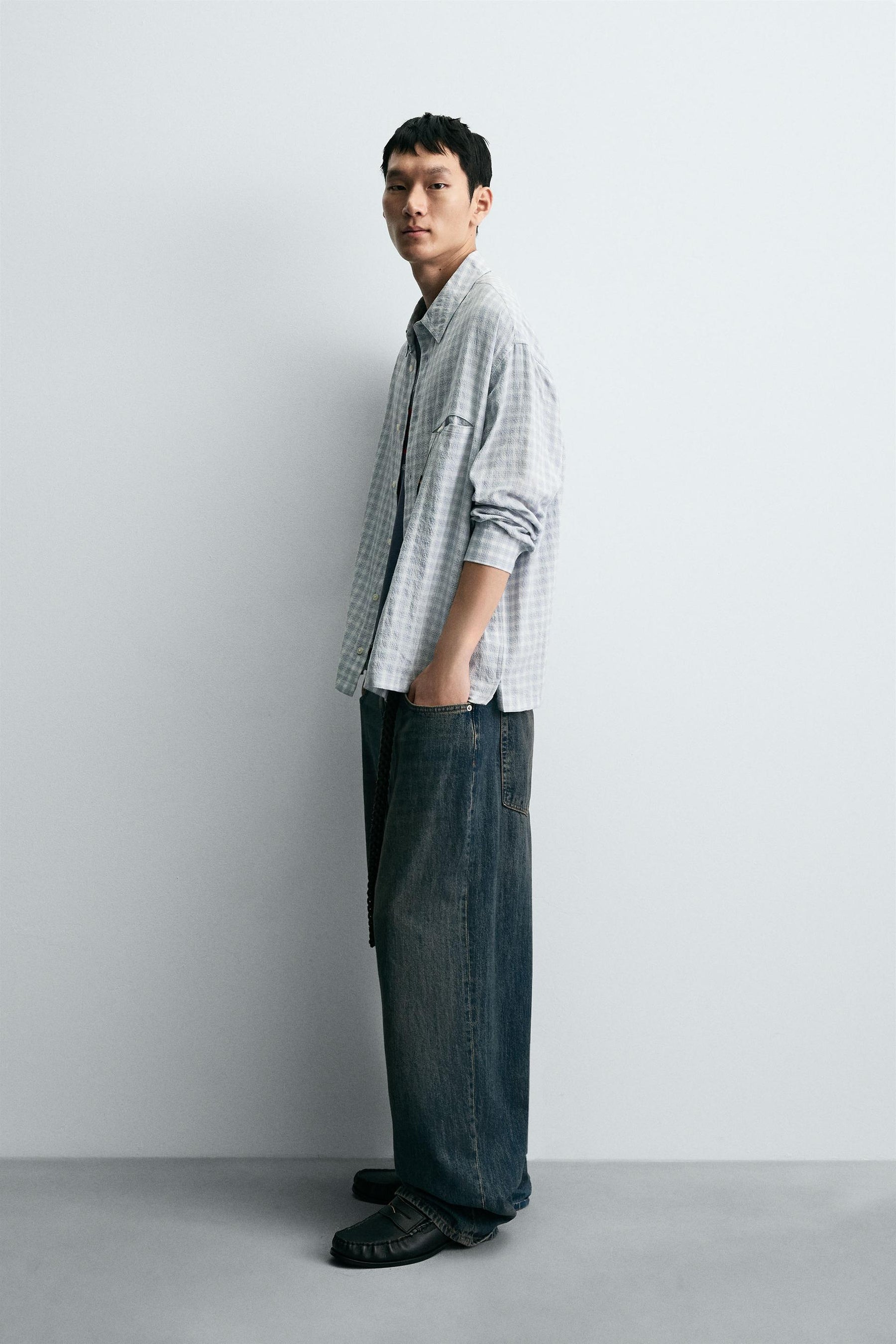 TEXTURED CHECK SHIRT - Image 4