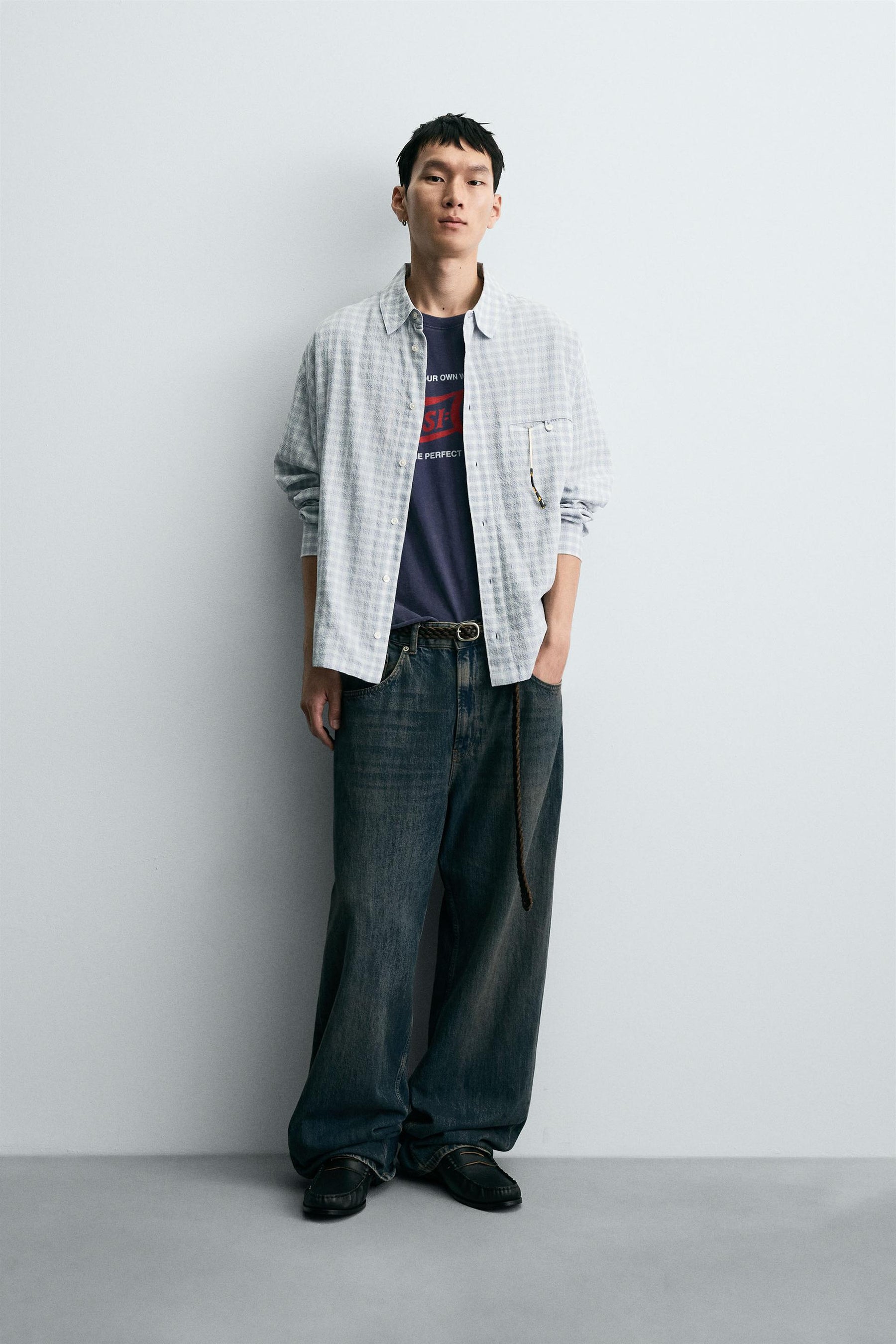 TEXTURED CHECK SHIRT - Image 1