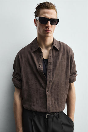 TEXTURED CHECK SHIRT - Image 5