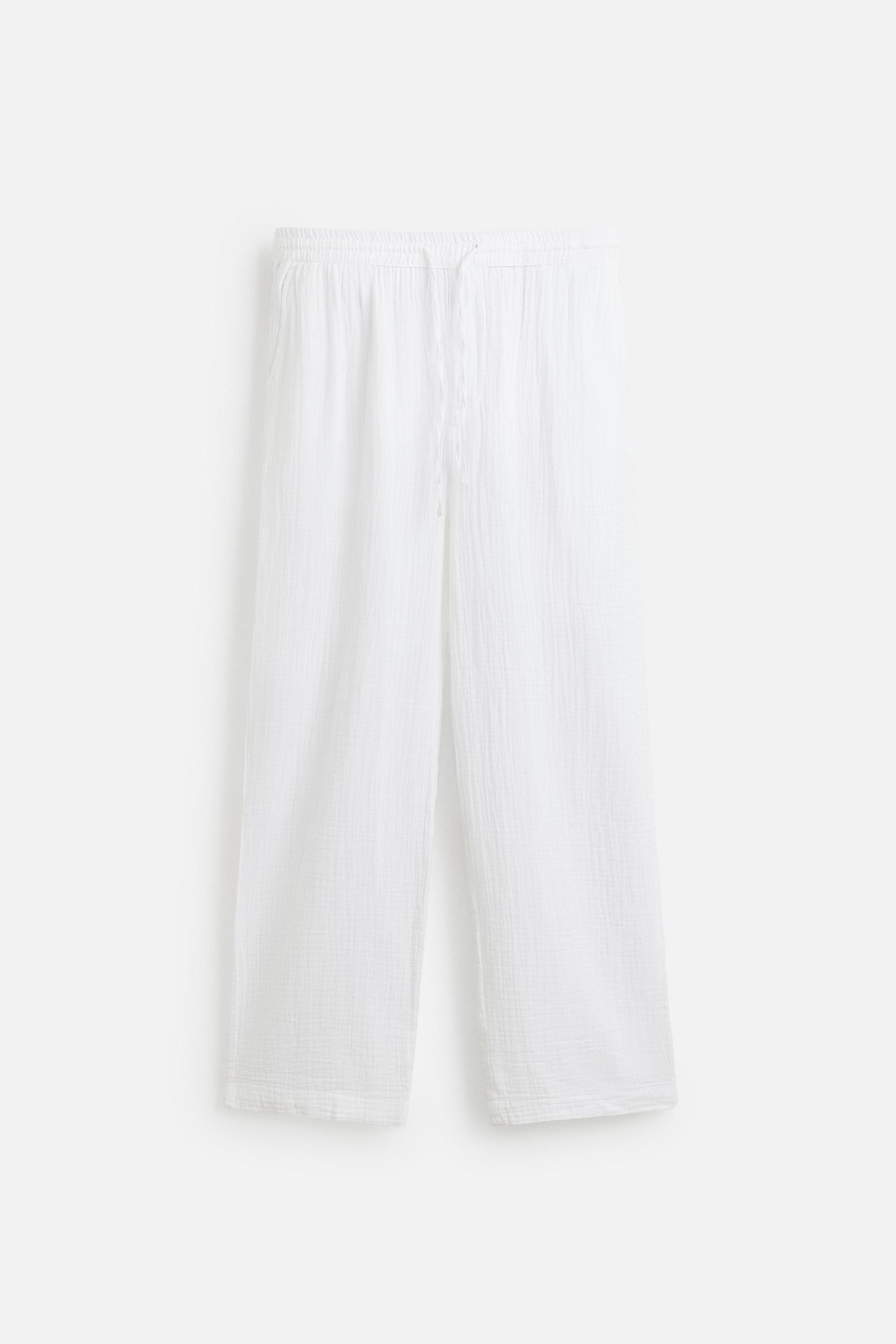 CRINKLED-EFFECT TROUSERS - Image 7