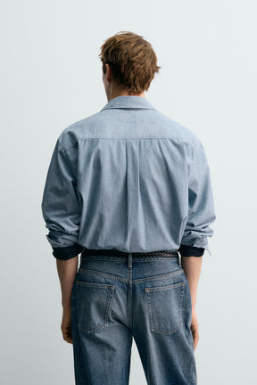 CHAMBRAY DENIM SHIRT AARON LEVINE X - Image 3