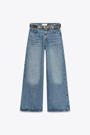 Wide-Leg High-Waist Jeans