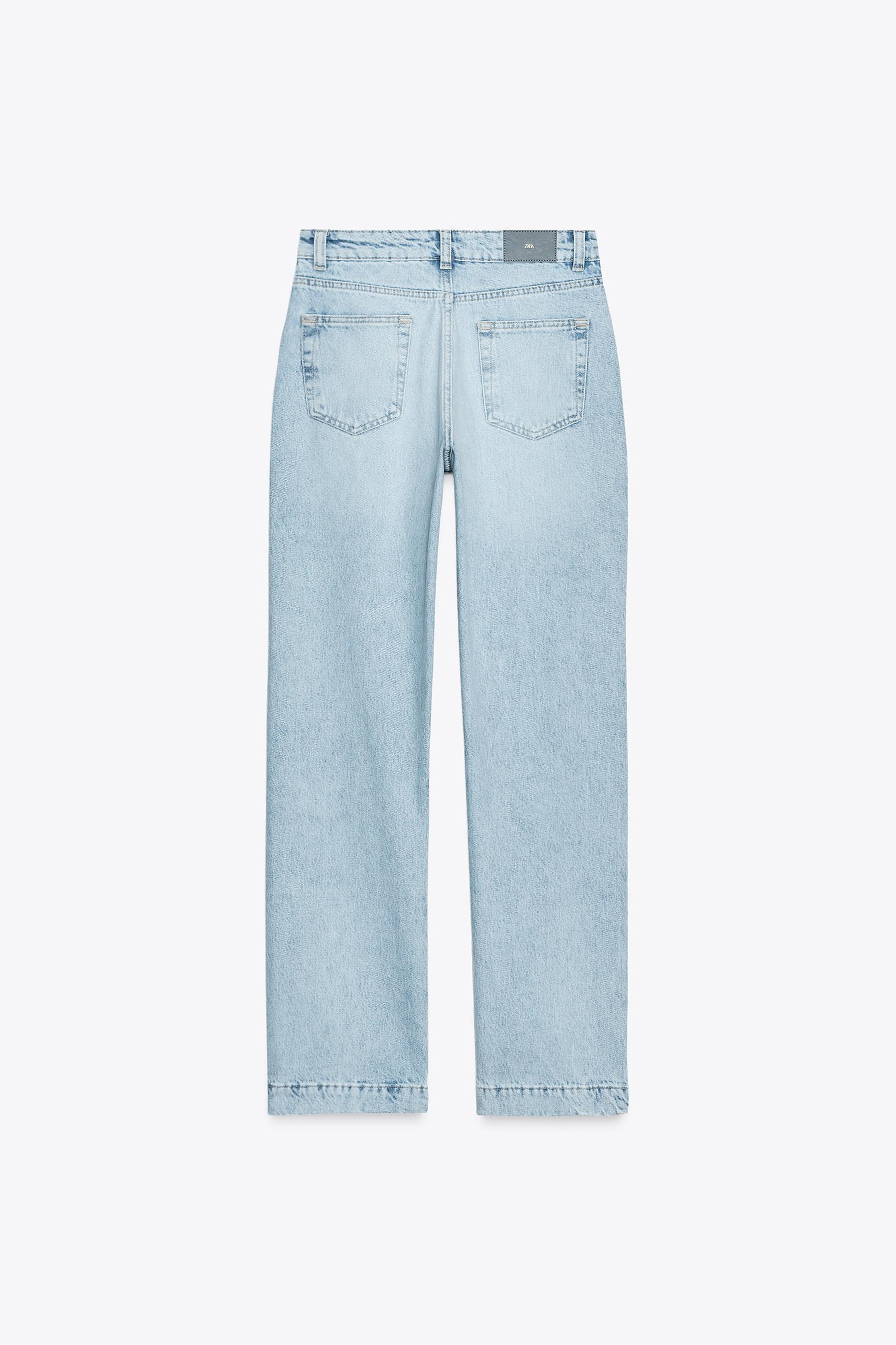 Straight mid-waist full-length jeans