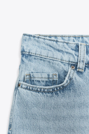 Straight mid-waist full-length jeans