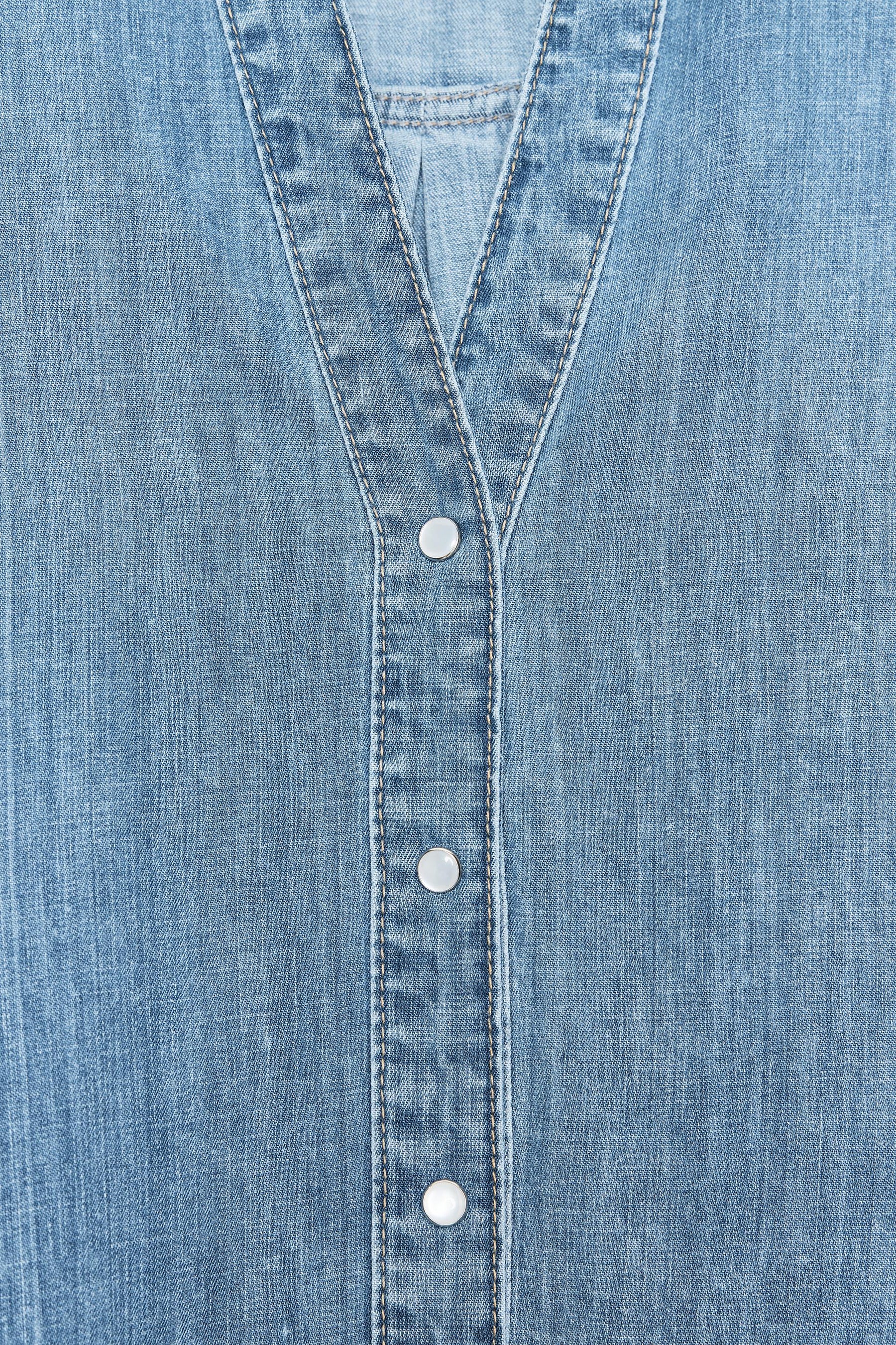 Wide Sleeve Denim Shirt