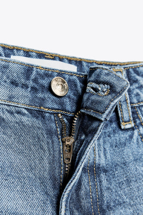 Ripped low-rise shorts