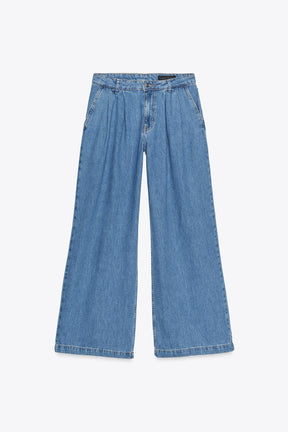 Mid-Waist Wide-Leg Jeans