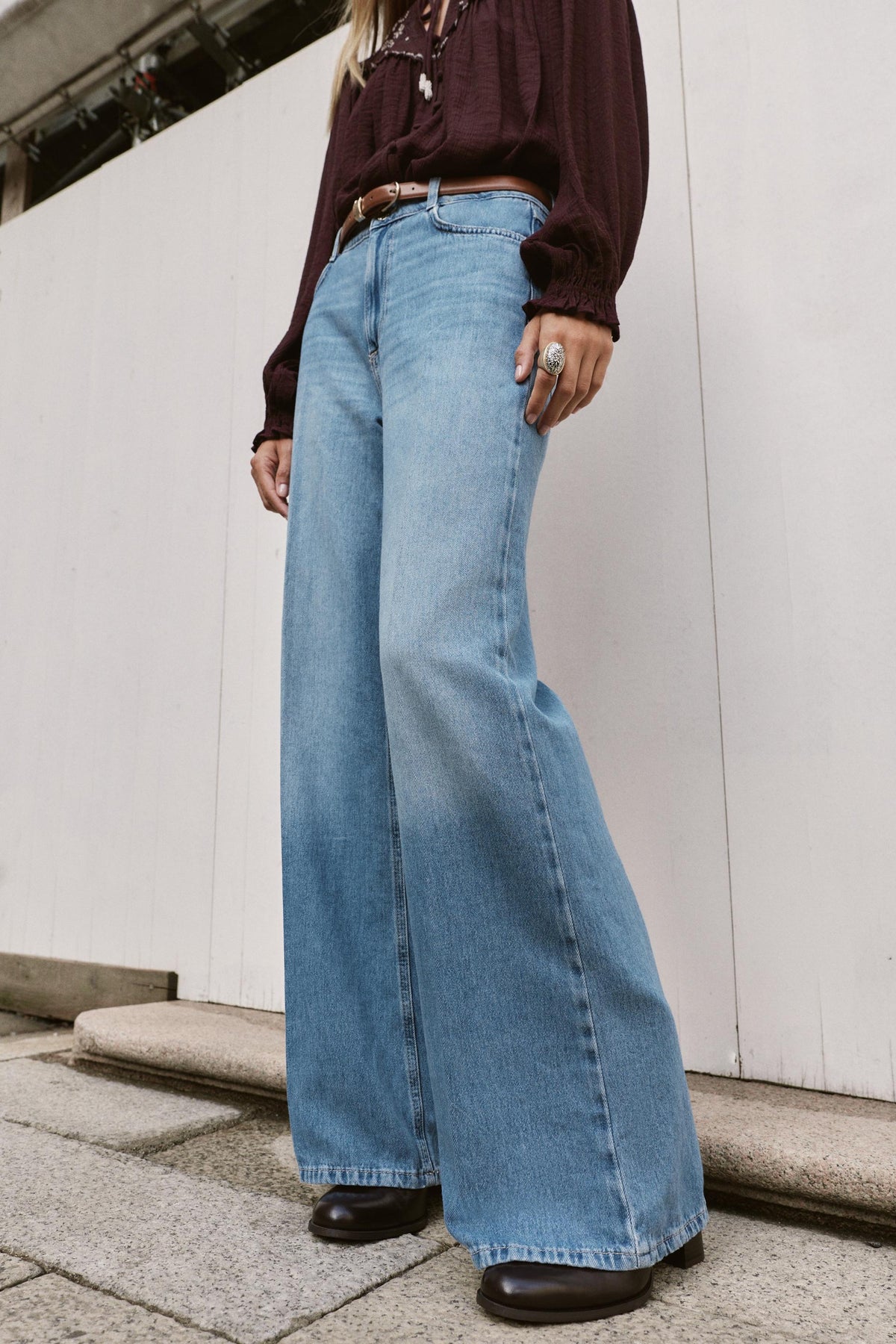 High-Waist Wide-Leg Jeans
