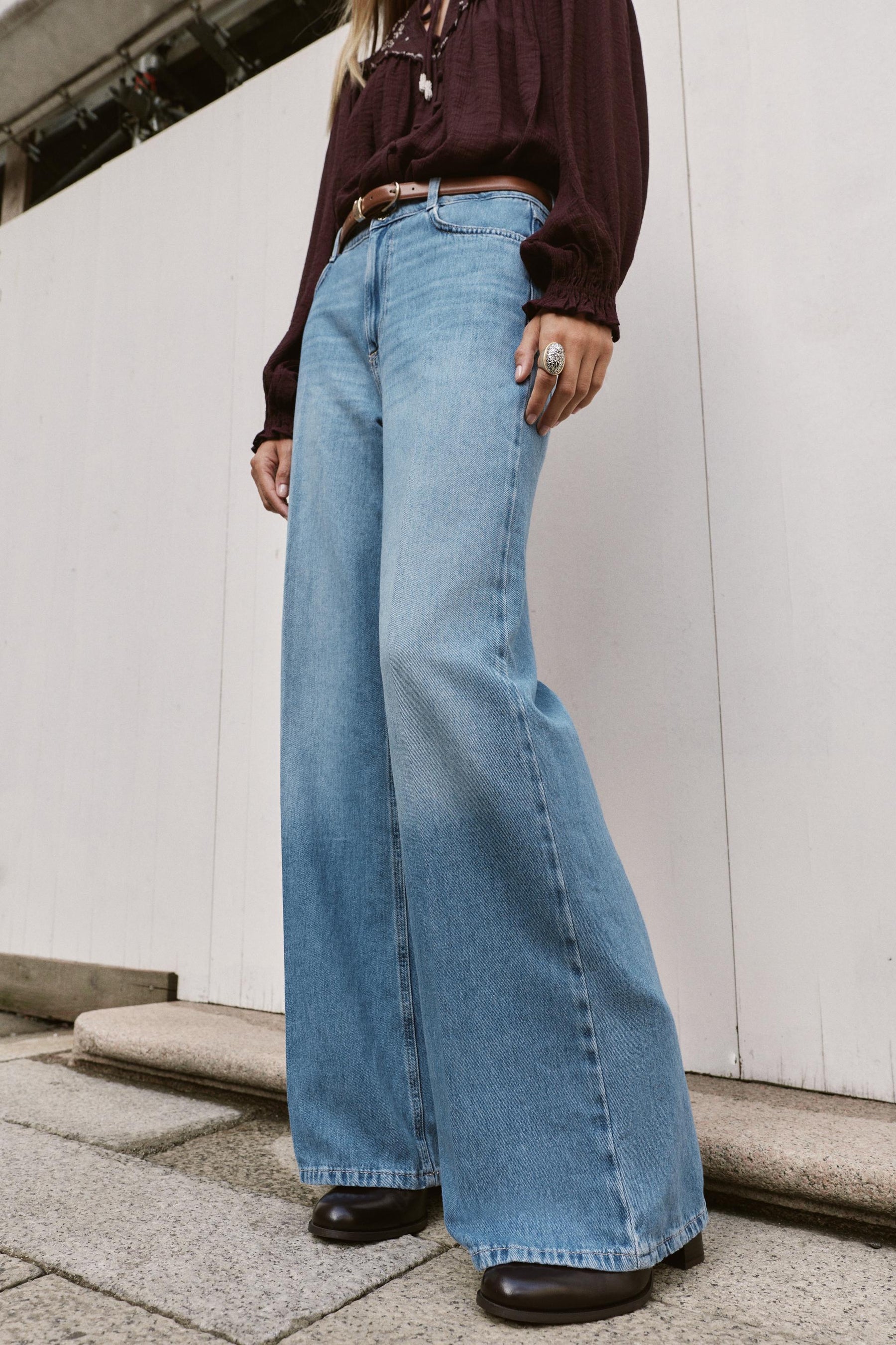 High-Waist Wide-Leg Jeans