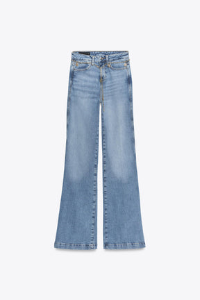 High-waist bootcut jeans