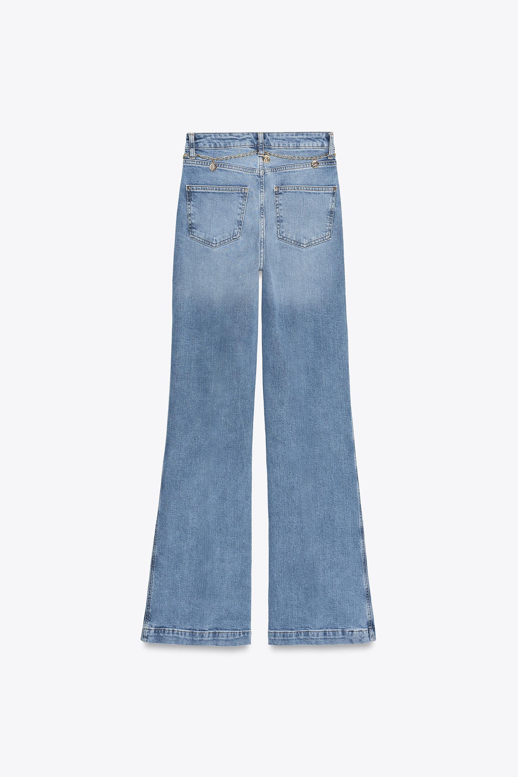 High-waist bootcut jeans