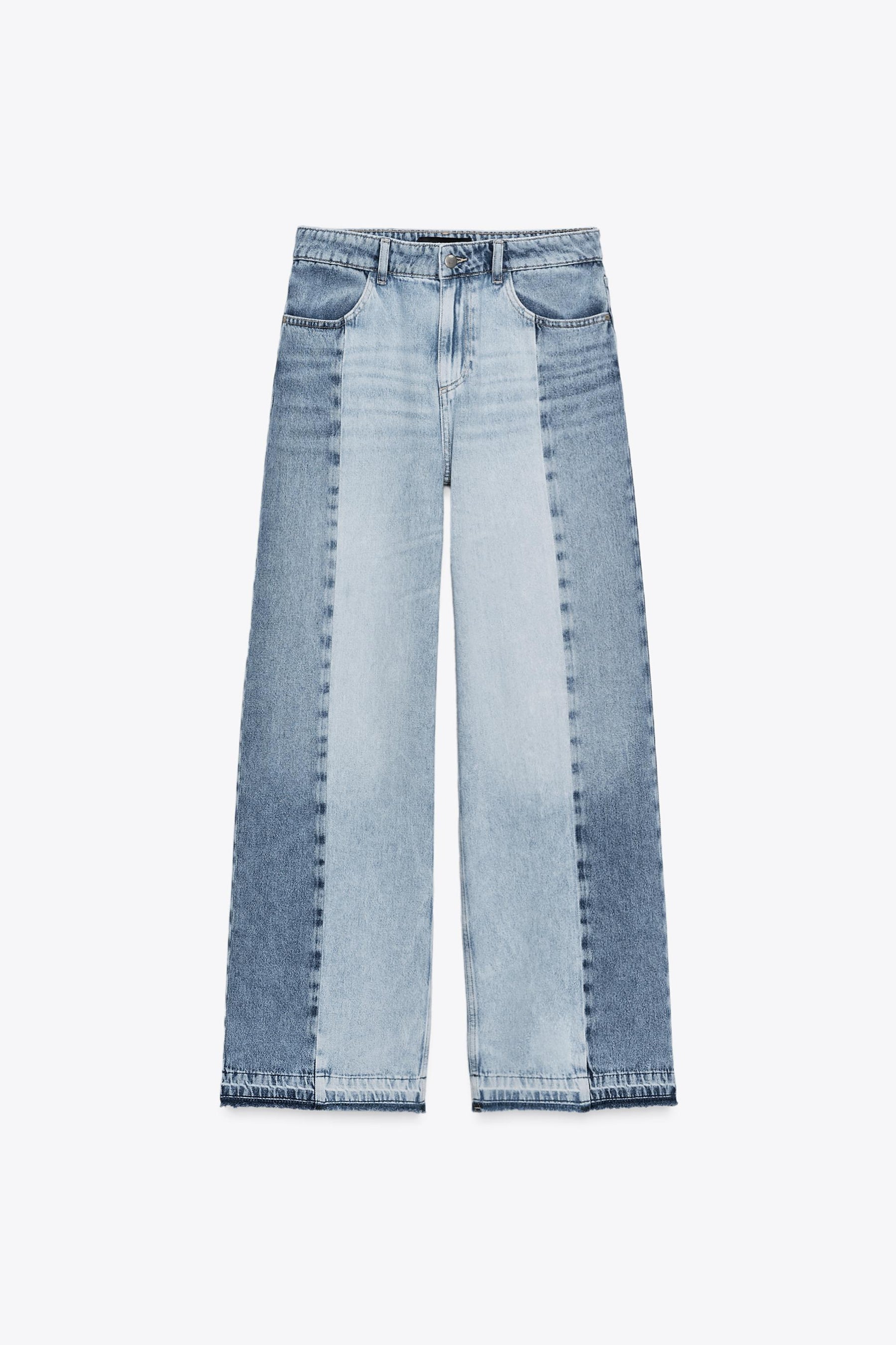 Wide-leg high-waist jeans
