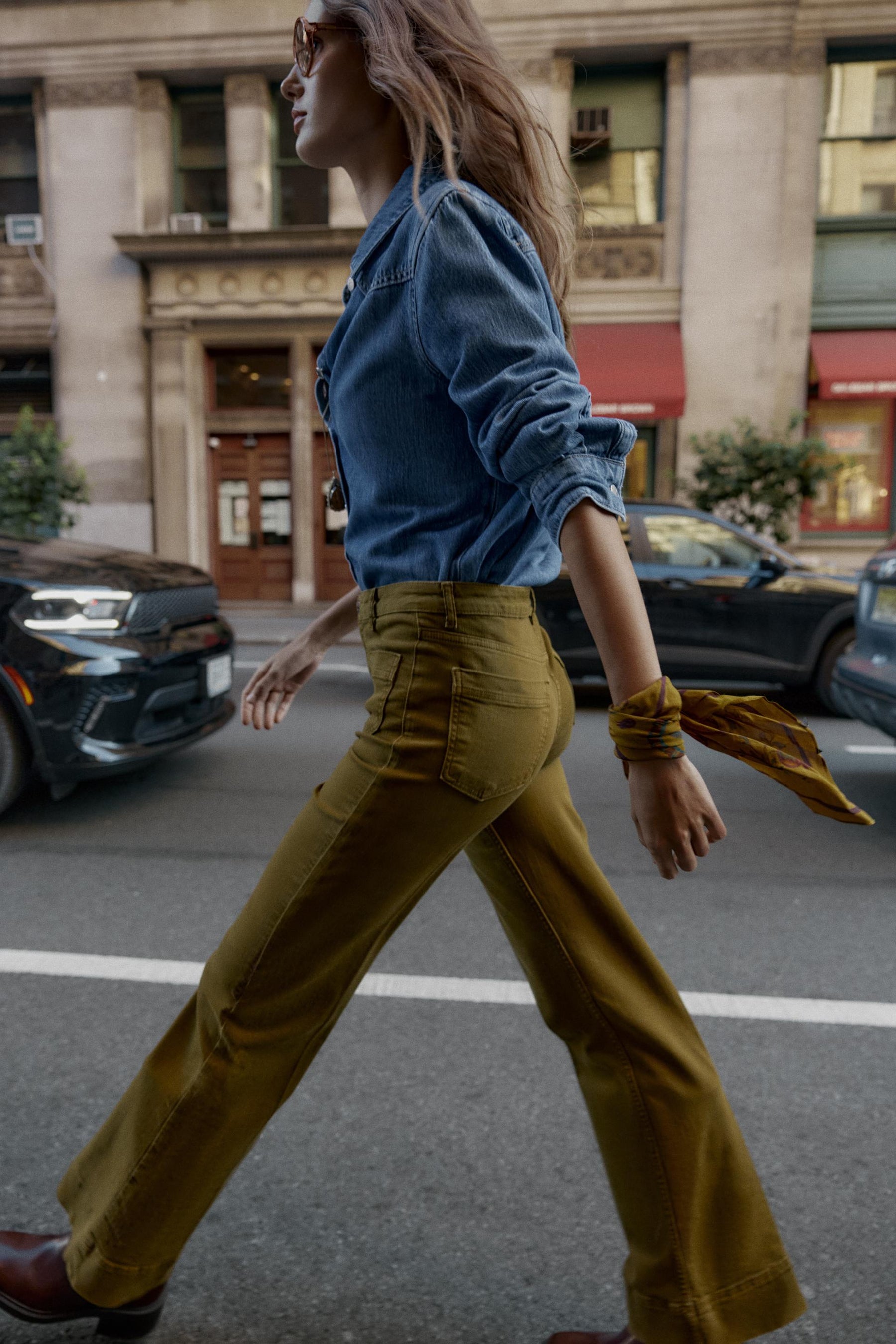 High-Waist Jeans with Pockets