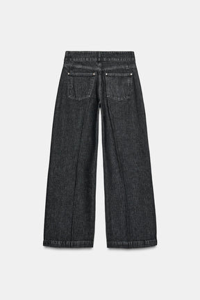 Wide-Leg High-Waist Jeans