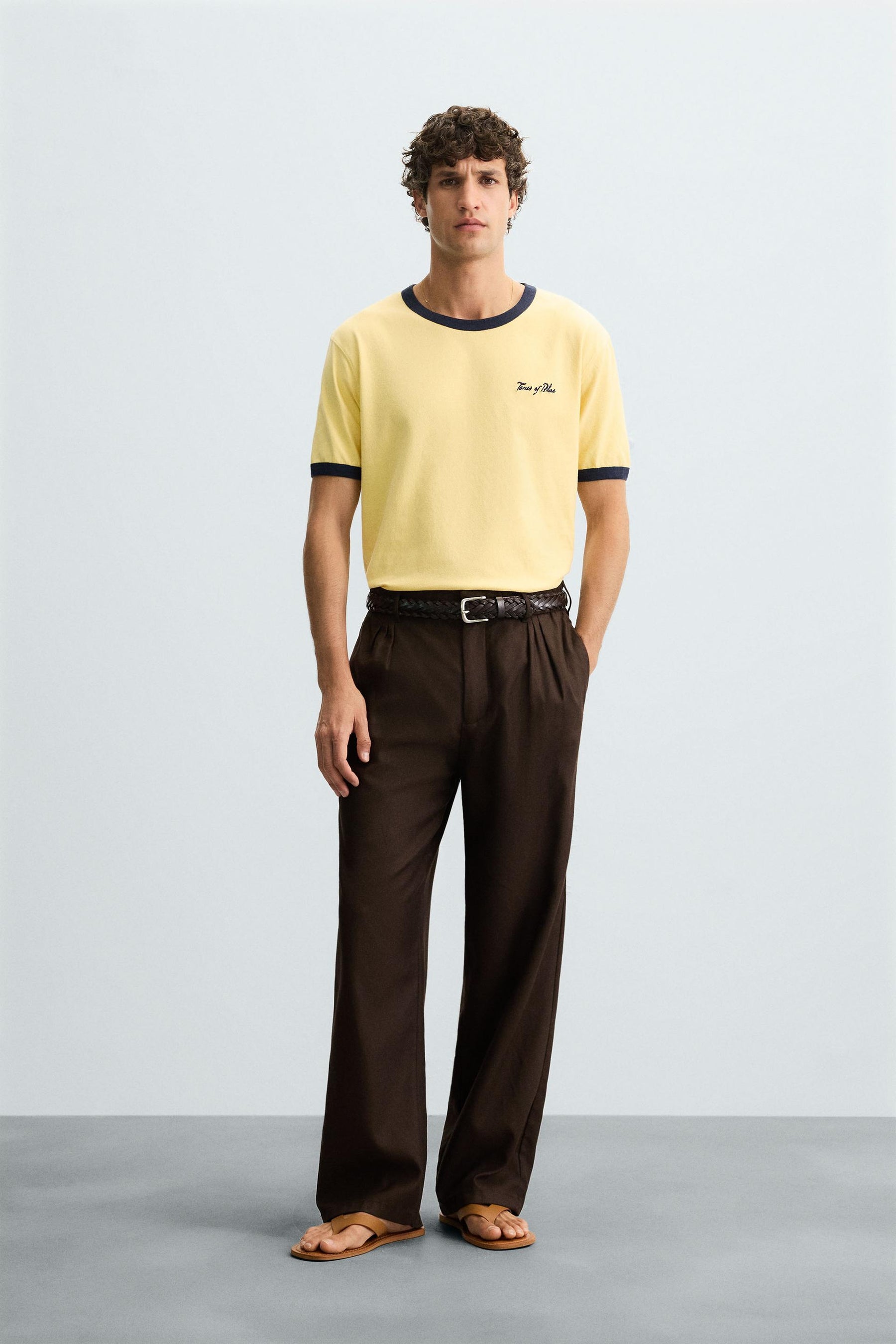 WASHED RIB EMBROIDERED T-SHIRT - Image 1