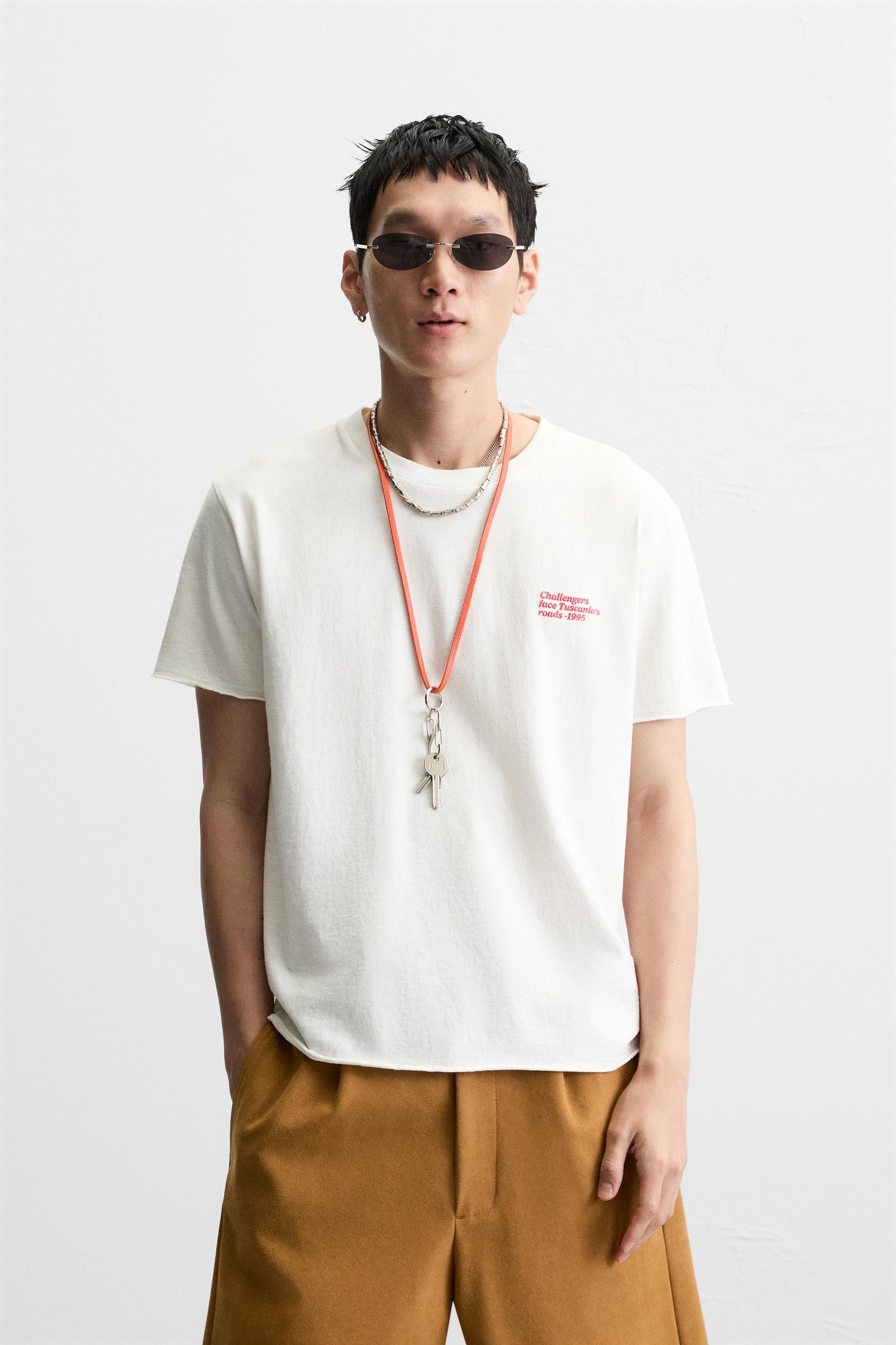 WASHED SLOGAN PRINT T-SHIRT - Image 2