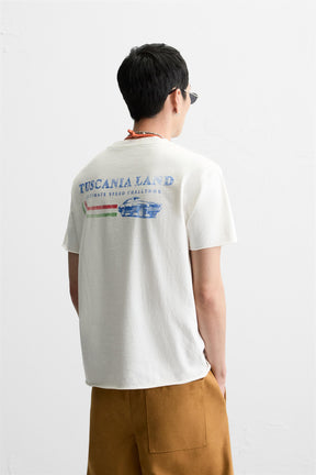 WASHED SLOGAN PRINT T-SHIRT - Image 3