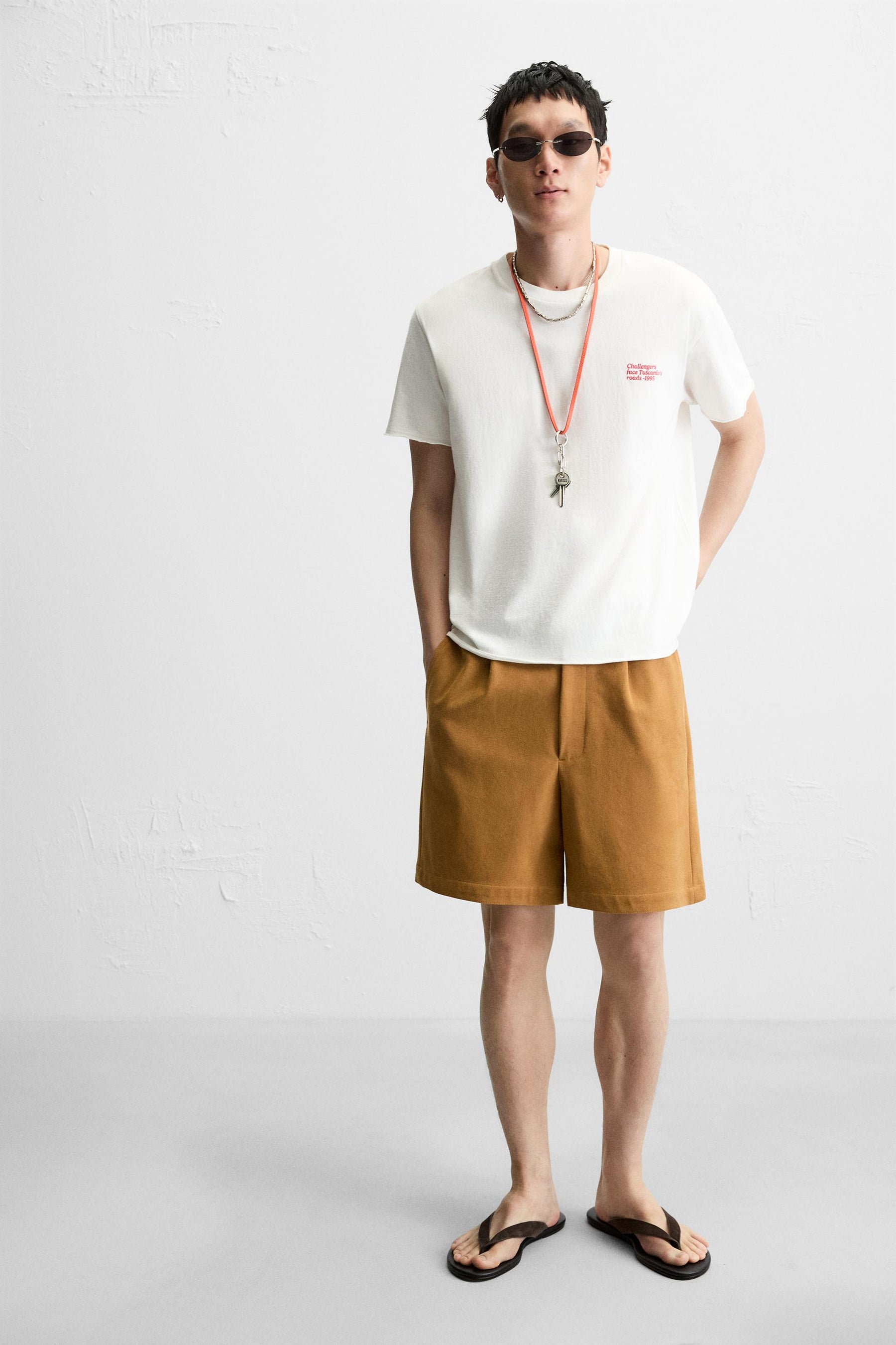 WASHED SLOGAN PRINT T-SHIRT - Image 6