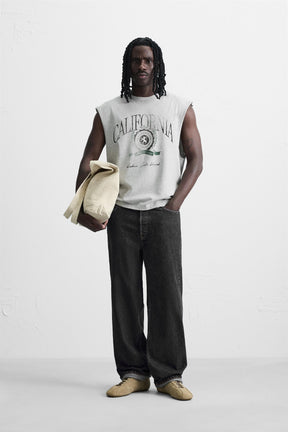 WASHED PRINT TANK TOP - Image 1