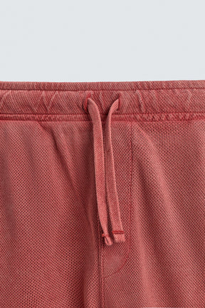 VARSITY OPEN-WEAVE TEXTURED BERMUDA SHORTS - Image 9