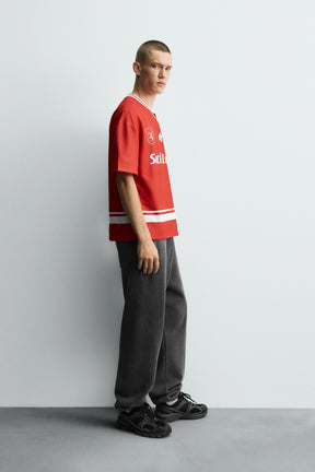 RETRO FOOTBALL PRINT T-SHIRT - Image 4