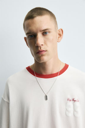 CONTRAST COLLAR T-SHIRT - Image 6