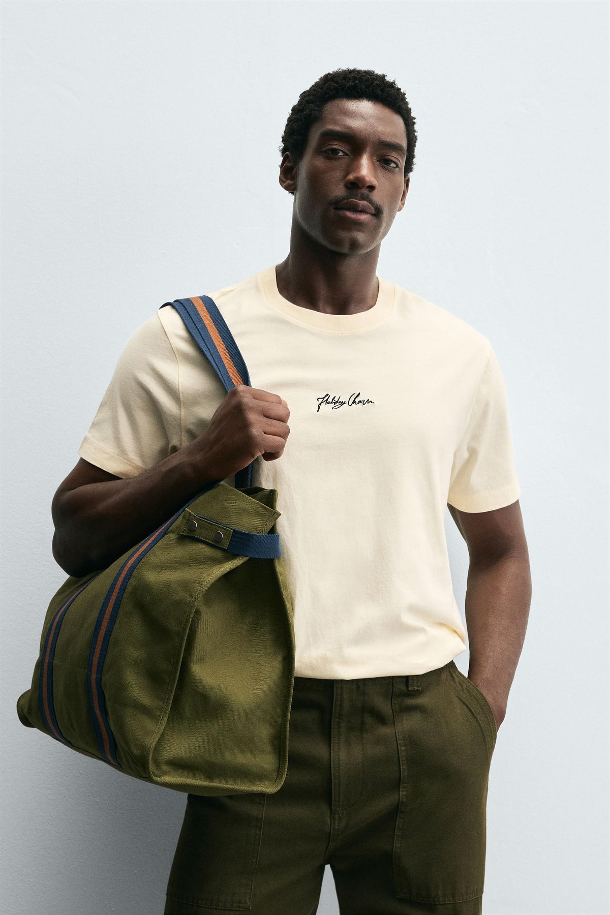 EMBROIDERED SLOGAN T-SHIRT - Image 2