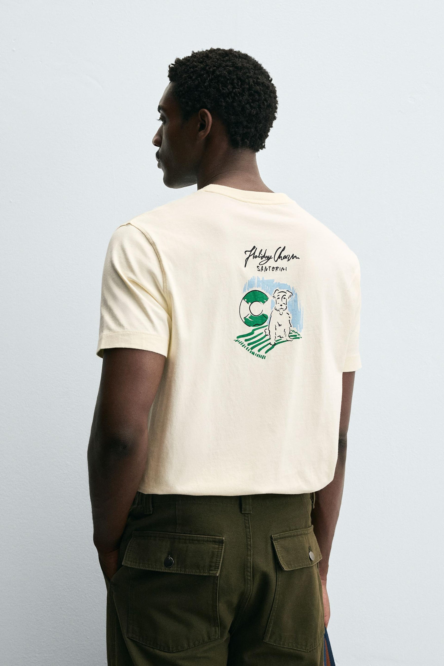 EMBROIDERED SLOGAN T-SHIRT - Image 3