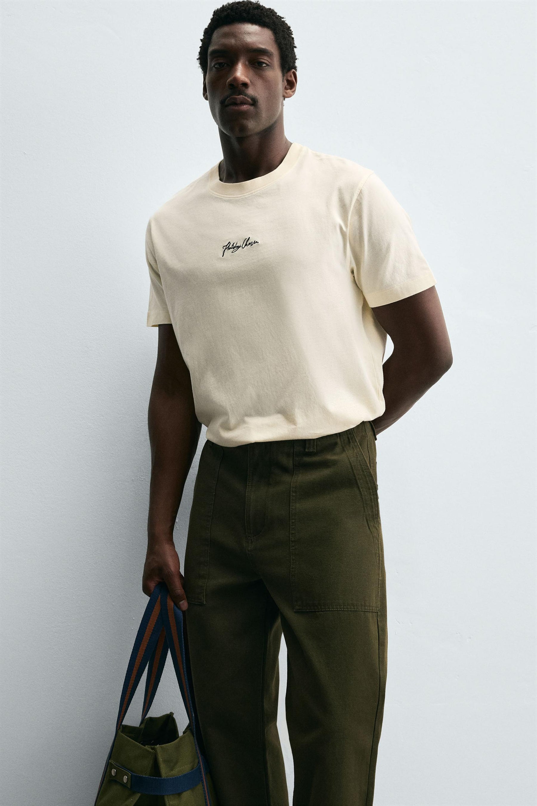 EMBROIDERED SLOGAN T-SHIRT - Image 6