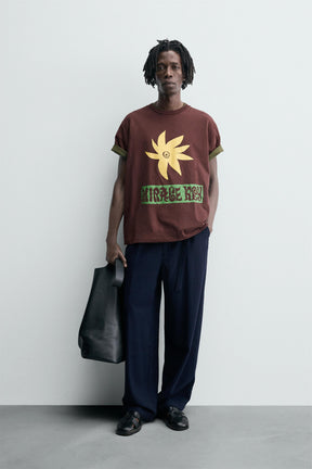 SLOGAN PRINT T-SHIRT - Image 1