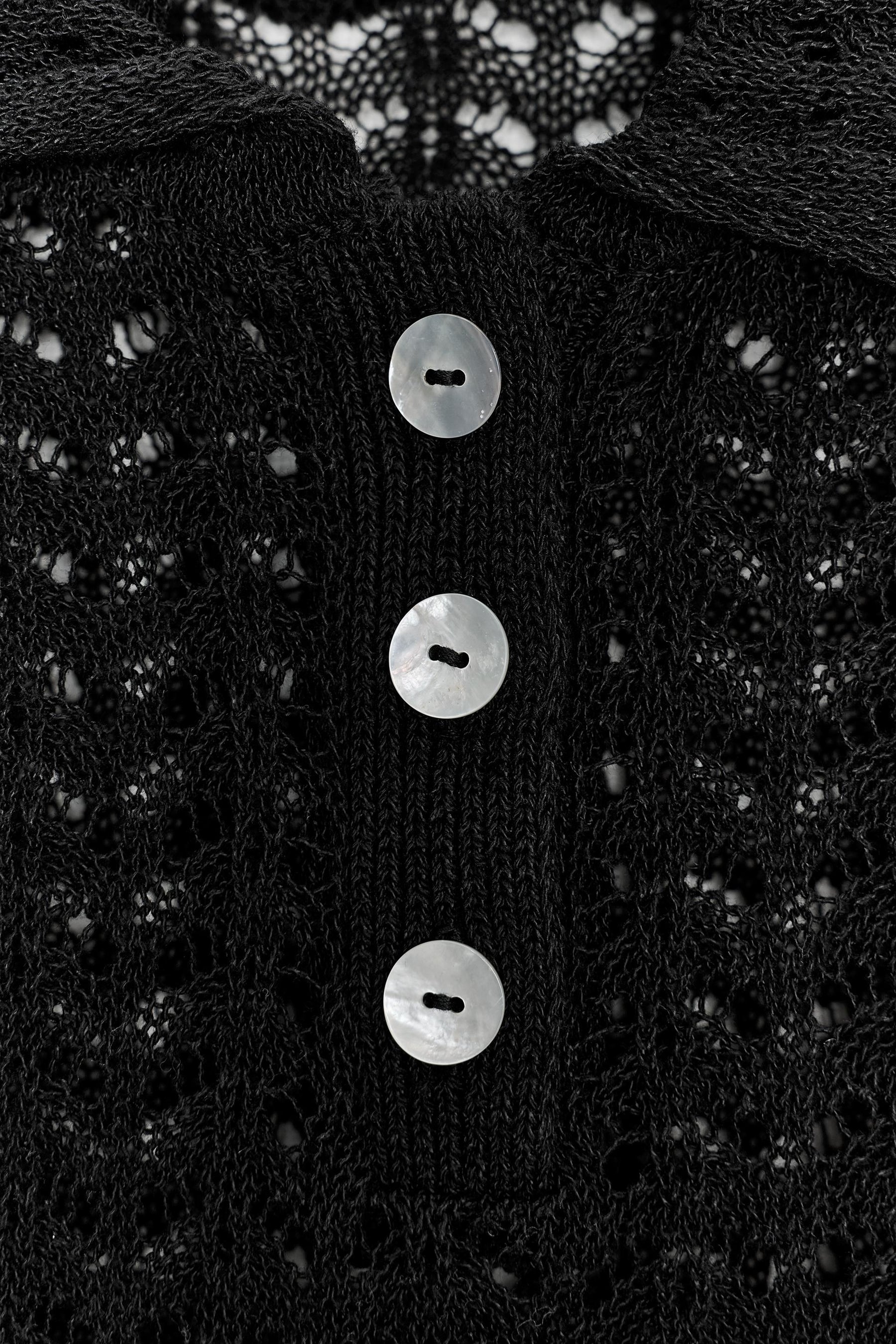 POINTELLE KNIT SHORT SLEEVE POLO SHIRT - Image 7