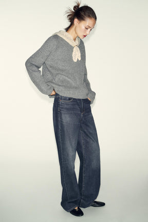 JUMPER WITH CONTRAST HANDKERCHIEF - Image 5
