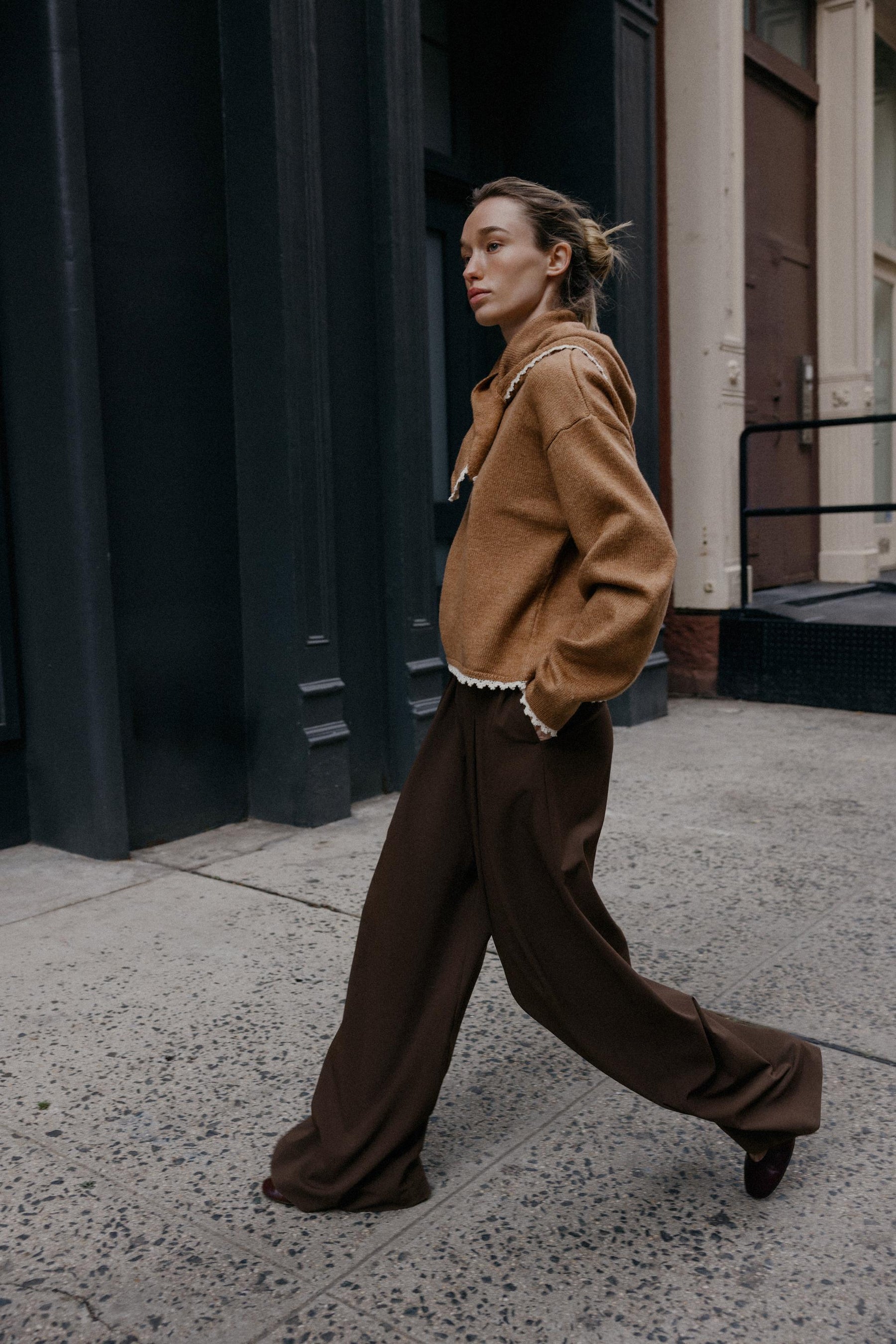 Knit Jumper with Lace