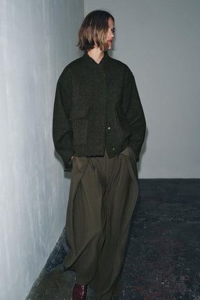 TEXTURED WOOL BLEND JACKET ZW COLLECTION - Image 4